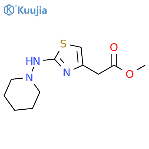 methyl 2-{2-(piperidin-1-yl)amino-1,3-thiazol-4-yl}acetate structure