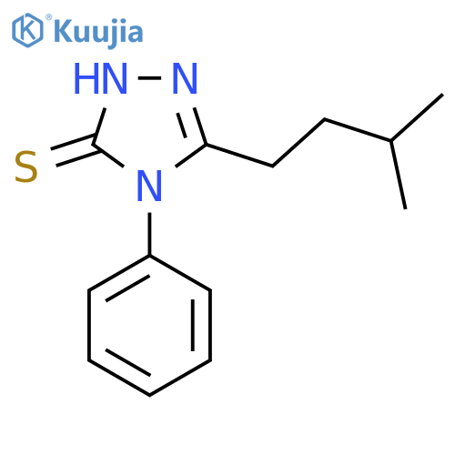 5-(3-methylbutyl)-4-phenyl-4H-1,2,4-triazole-3-thiol structure