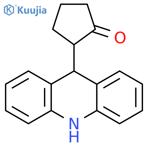 Cyclopentanone, 2-(9,10-dihydro-9-acridinyl)- structure