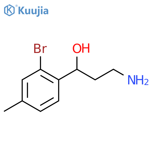 Benzenemethanol, α-(2-aminoethyl)-2-bromo-4-methyl- structure