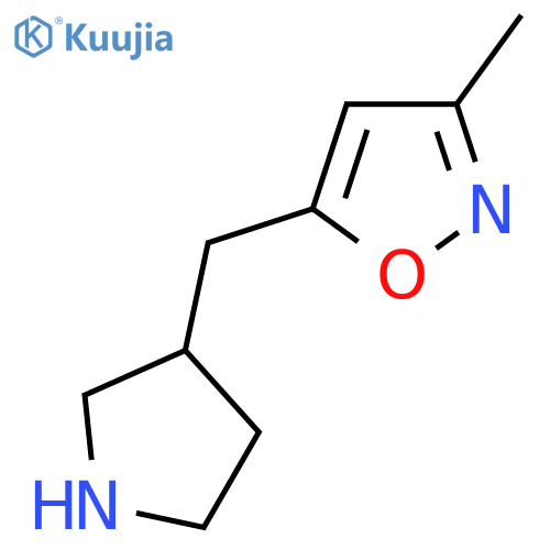 3-Methyl-5-[(pyrrolidin-3-yl)methyl]-1,2-oxazole structure