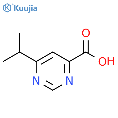 4-Pyrimidinecarboxylic acid, 6-(1-methylethyl)- structure
