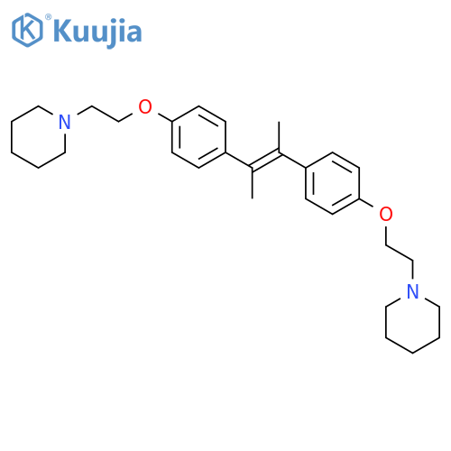Piperidine,1,1'-[(dimethylvinylene)bis(p-phenyleneoxyethylene)]di-, (E)- (8CI) structure