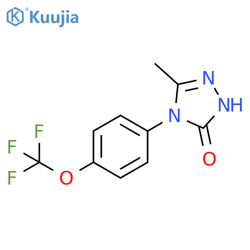 3-methyl-4-[4-(trifluoromethoxy)phenyl]-4,5-dihydro-1H-1,2,4-triazol-5-one structure