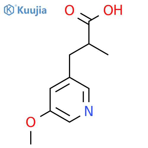 3-(5-methoxypyridin-3-yl)-2-methylpropanoic acid structure