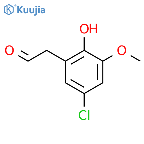 2-(5-chloro-2-hydroxy-3-methoxyphenyl)acetaldehyde structure