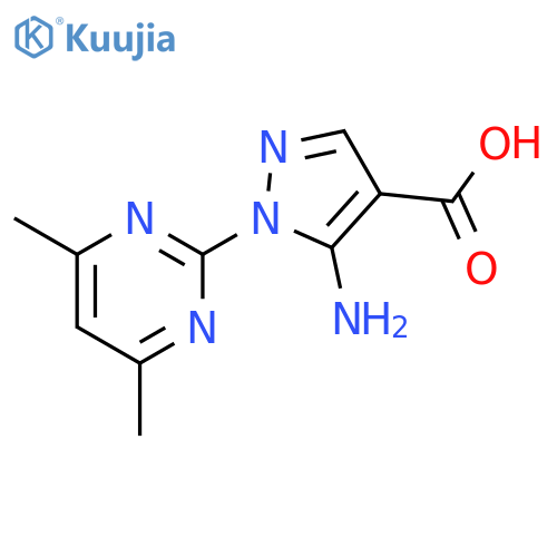 5-amino-1-(4,6-dimethylpyrimidin-2-yl)-1H-pyrazole-4-carboxylic acid structure