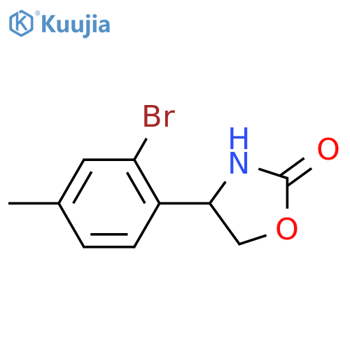 4-(2-bromo-4-methylphenyl)-1,3-oxazolidin-2-one structure