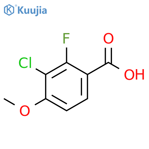 3-chloro-2-fluoro-4-methoxybenzoic acid structure