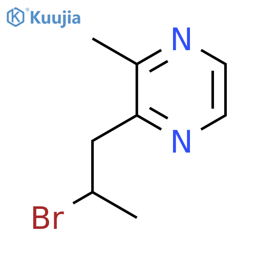 2-(2-bromopropyl)-3-methylpyrazine structure