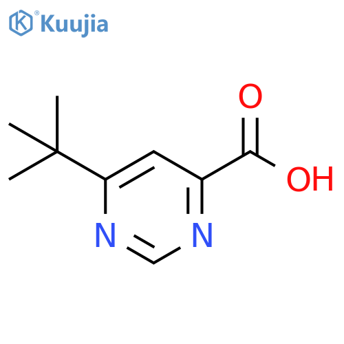6-tert-butylpyrimidine-4-carboxylic acid structure