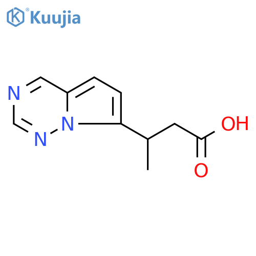 3-{pyrrolo[2,1-f][1,2,4]triazin-7-yl}butanoic acid structure
