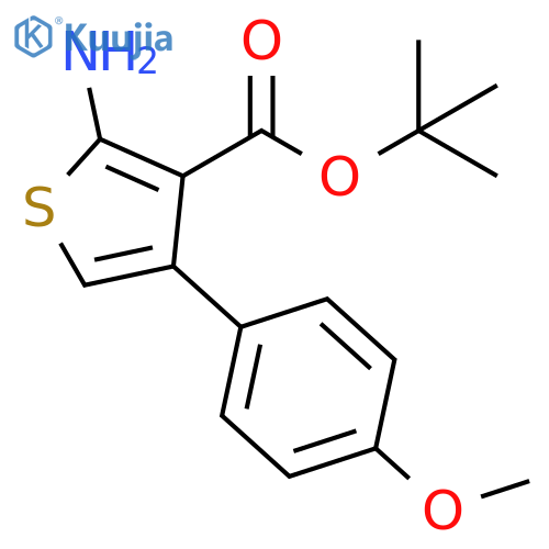 tert-butyl 2-amino-4-(4-methoxyphenyl)thiophene-3-carboxylate structure