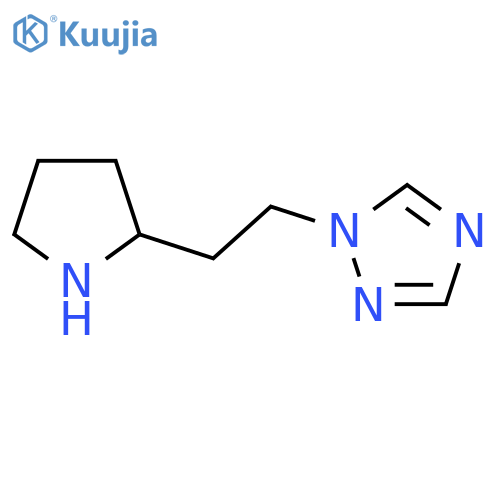 1-2-(pyrrolidin-2-yl)ethyl-1H-1,2,4-triazole structure