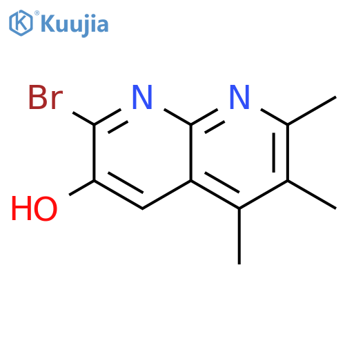 2-Bromo-5,6,7-trimethyl-[1,8]naphthyridin-3-ol structure