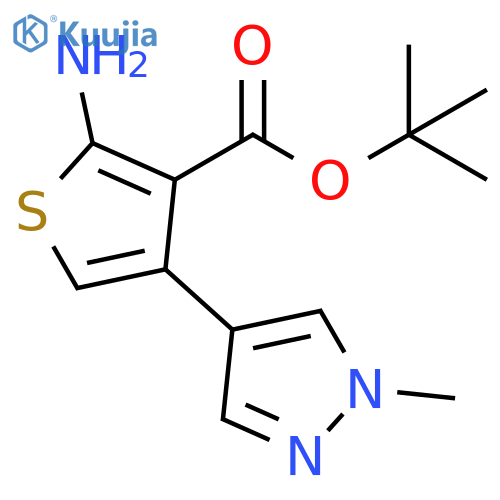 tert-butyl 2-amino-4-(1-methyl-1H-pyrazol-4-yl)thiophene-3-carboxylate structure