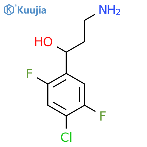 3-amino-1-(4-chloro-2,5-difluorophenyl)propan-1-ol structure