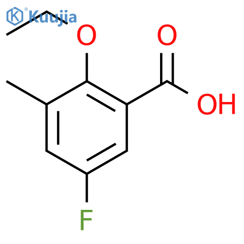 2-Ethoxy-5-fluoro-3-methylbenzoic acid structure