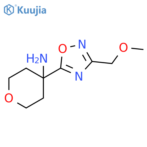 4-3-(methoxymethyl)-1,2,4-oxadiazol-5-yloxan-4-amine structure