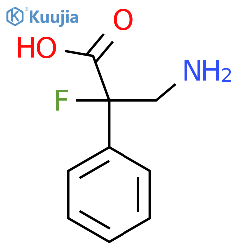 3-Amino-2-fluoro-2-phenylpropanoic acid structure