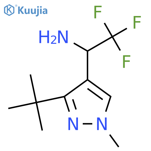 1-(3-tert-butyl-1-methyl-1H-pyrazol-4-yl)-2,2,2-trifluoroethan-1-amine structure