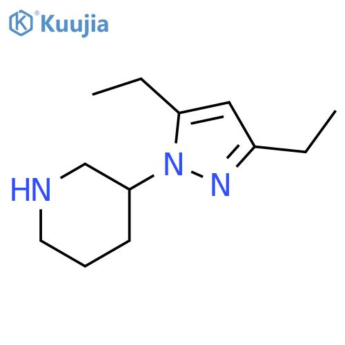 3-(3,5-diethyl-1H-pyrazol-1-yl)piperidine structure