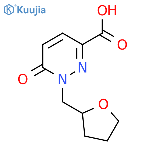 6-Oxo-1-(oxolan-2-ylmethyl)pyridazine-3-carboxylic acid structure