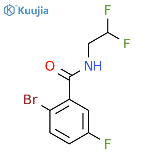 2-Bromo-N-(2,2-difluoroethyl)-5-fluorobenzamide structure
