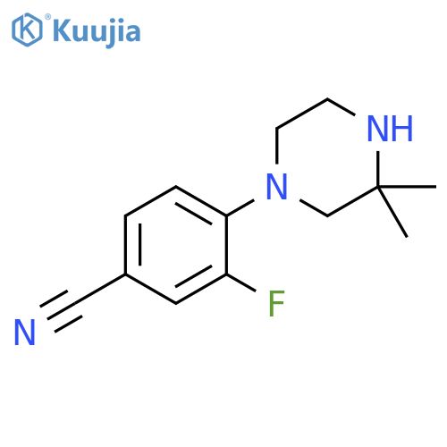 Benzonitrile, 4-(3,3-dimethyl-1-piperazinyl)-3-fluoro- structure