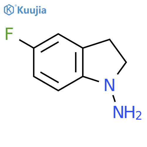 1H-Indol-1-amine, 5-fluoro-2,3-dihydro- structure