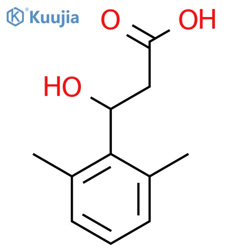 3-(2,6-dimethylphenyl)-3-hydroxypropanoic acid structure