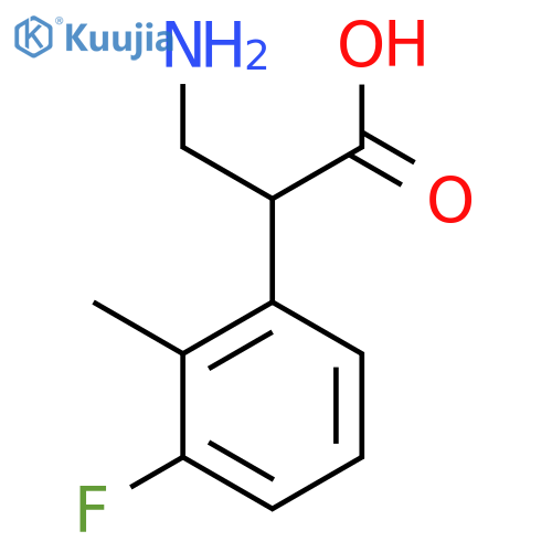 3-amino-2-(3-fluoro-2-methylphenyl)propanoic acid structure