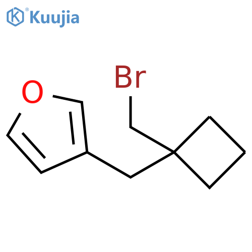 Furan, 3-[[1-(bromomethyl)cyclobutyl]methyl]- structure