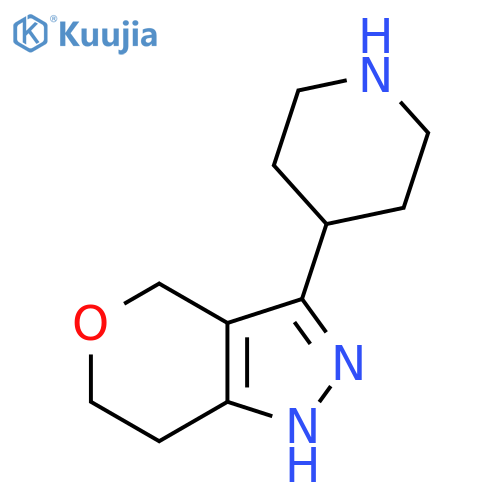 3-(Piperidin-4-yl)-1,4,6,7-tetrahydropyrano[4,3-c]pyrazole structure