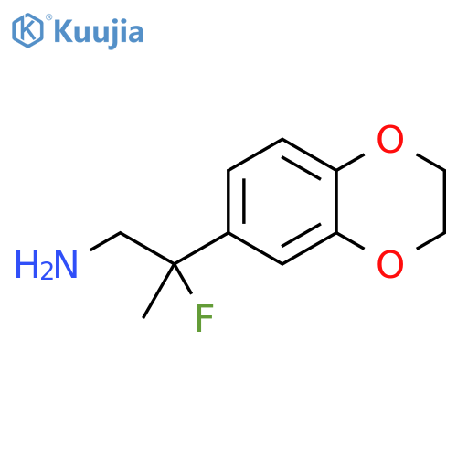 2-(2,3-dihydro-1,4-benzodioxin-6-yl)-2-fluoropropan-1-amine structure