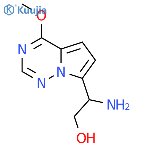2-amino-2-{4-methoxypyrrolo[2,1-f][1,2,4]triazin-7-yl}ethan-1-ol structure
