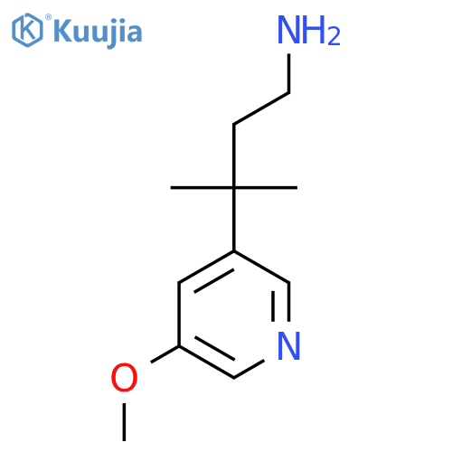 3-(5-methoxypyridin-3-yl)-3-methylbutan-1-amine structure