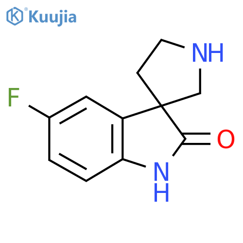 5-fluoro-1,2-dihydrospiroindole-3,3'-pyrrolidine-2-one structure