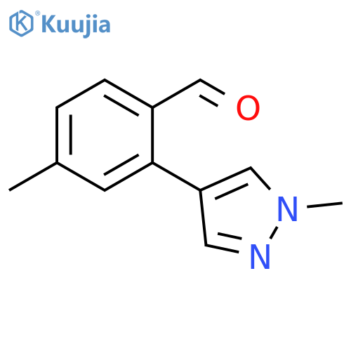 4-methyl-2-(1-methyl-1H-pyrazol-4-yl)benzaldehyde structure
