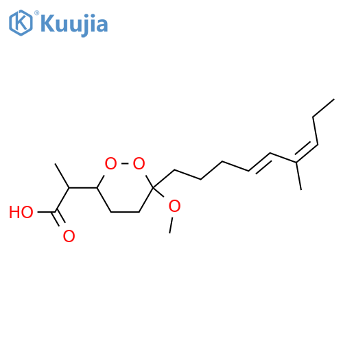 1,2-Dioxane-3-acetic acid,6-methoxy-a-methyl-6-[(4E,6E)-6-methyl-4,6-nonadien-1-yl]-,(aR,3S,6R)- structure