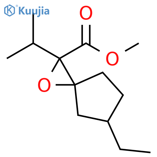 1-Oxaspiro[2.4]heptane-2-carboxylic acid, 5-ethyl-2-(1-methylethyl)-, methyl ester structure