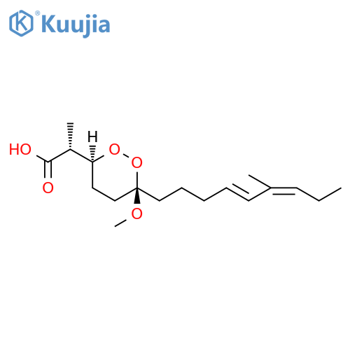 1,2-Dioxane-3-acetic acid,6-methoxy-a-methyl-6-[(4E,6Z)-6-methyl-4,6-nonadien-1-yl]-,(aR,3S,6R)- structure