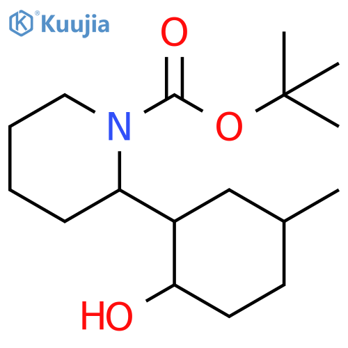 tert-butyl 2-(2-hydroxy-5-methylcyclohexyl)piperidine-1-carboxylate structure