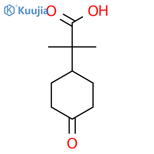 2-Methyl-2-(4-oxocyclohexyl)propanoic acid structure