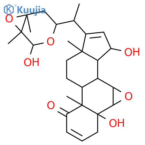 Ergosta-2,16-dien-1-one,6,7:22,26:24,25-triepoxy-5,15,26-trihydroxy-, (5a,6a,7a,15a,22R,24S,25S,26R)- (9CI) structure