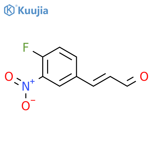 3-(4-fluoro-3-nitrophenyl)prop-2-enal structure