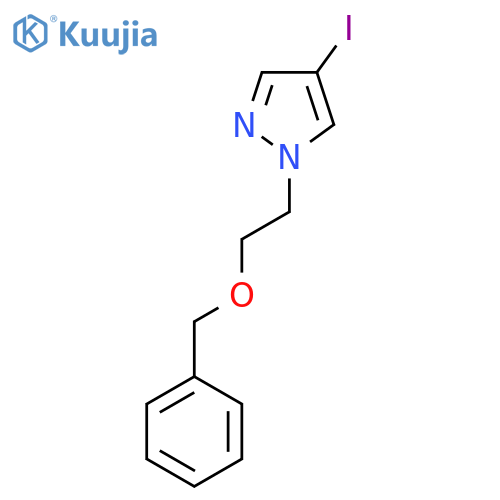 1-[2-(benzyloxy)ethyl]-4-iodo-1H-pyrazole structure
