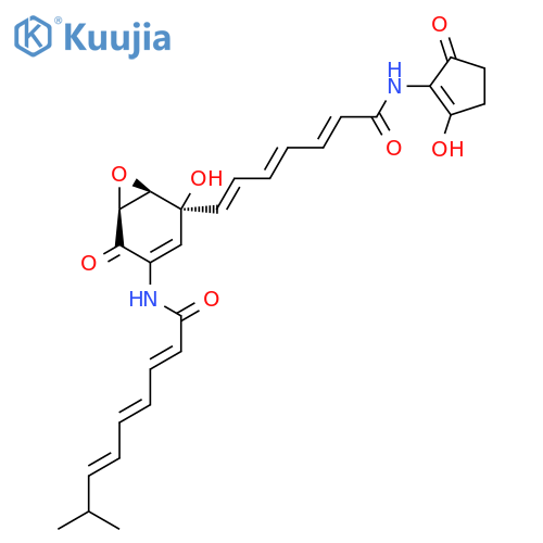 2,4,6-Nonatrienamide,N-[(1S,5S,6R)-5-hydroxy-5-[(1E,3E,5E)-7-[(2-hydroxy-5-oxo-1-cyclopenten-1-yl)amino]-7-oxo-1,3,5-heptatrien-1-yl]-2-oxo-7-oxabicyclo[4.1.0]hept-3-en-3-yl]-8-methyl-,(2E,4E,6E)- structure