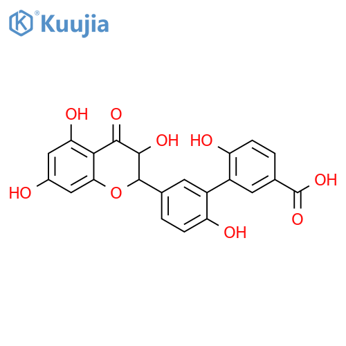 [1,1'-Biphenyl]-3-carboxylicacid,5'-(3,4-dihydro-3,5,7-trihydroxy-4-oxo-2H-1-benzopyran-2-yl)-2',6-dihydroxy-(9CI) structure