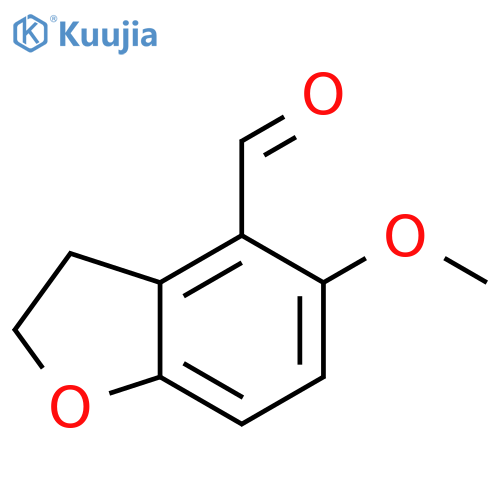 5-methoxy-2,3-dihydro-1-benzofuran-4-carbaldehyde structure